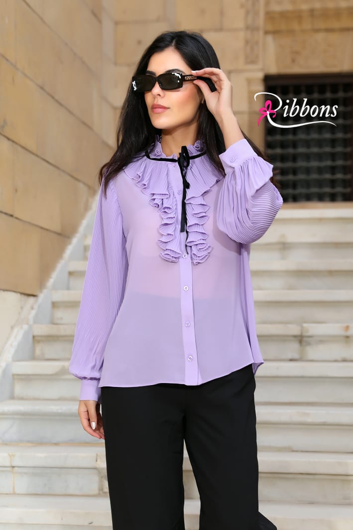 Velvet blouse Lavender