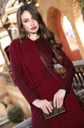 Chiffon jumpsuit Burgundy