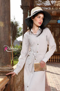 Striped dress Beige