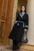 Trench coat gabardine jeans Black