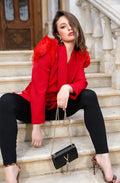 Blazer flower Red