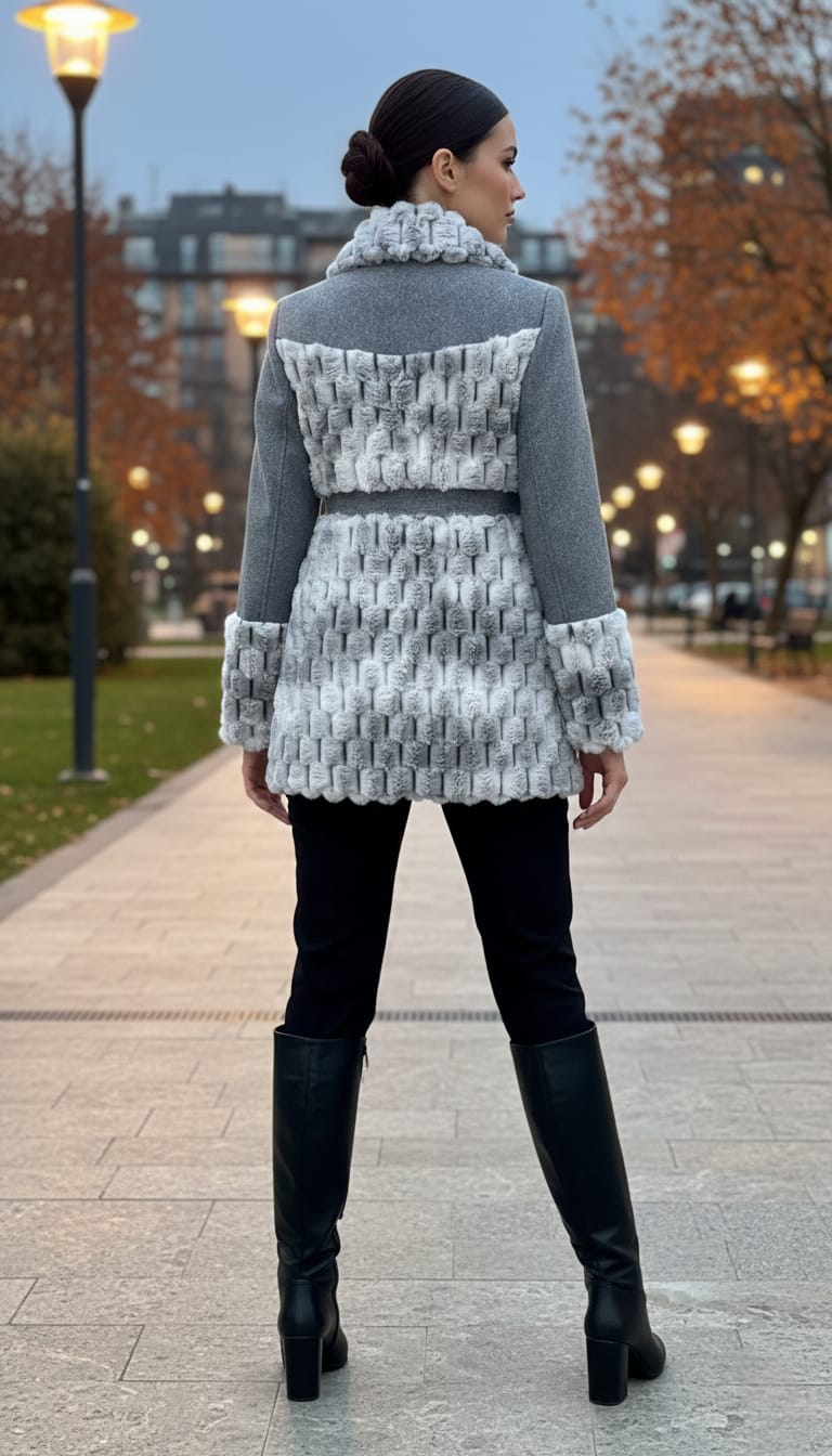 Shania fur jacket Gray