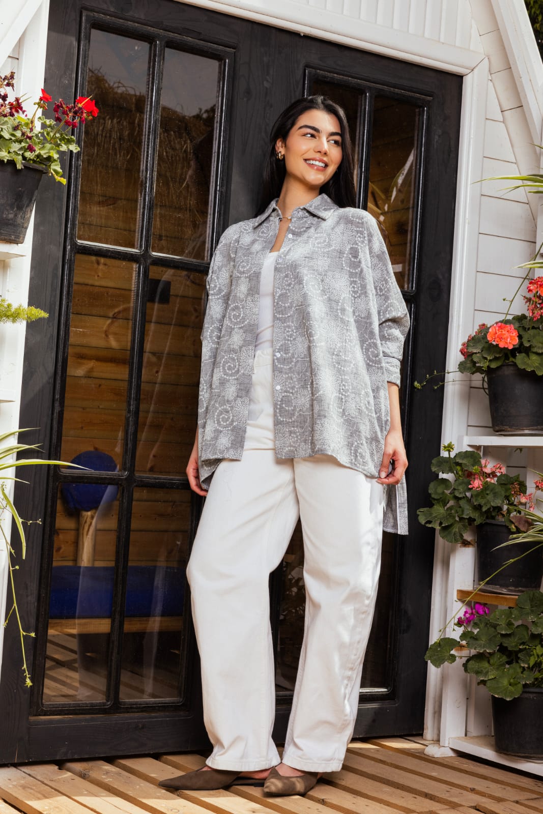 Oversized blouse Gray