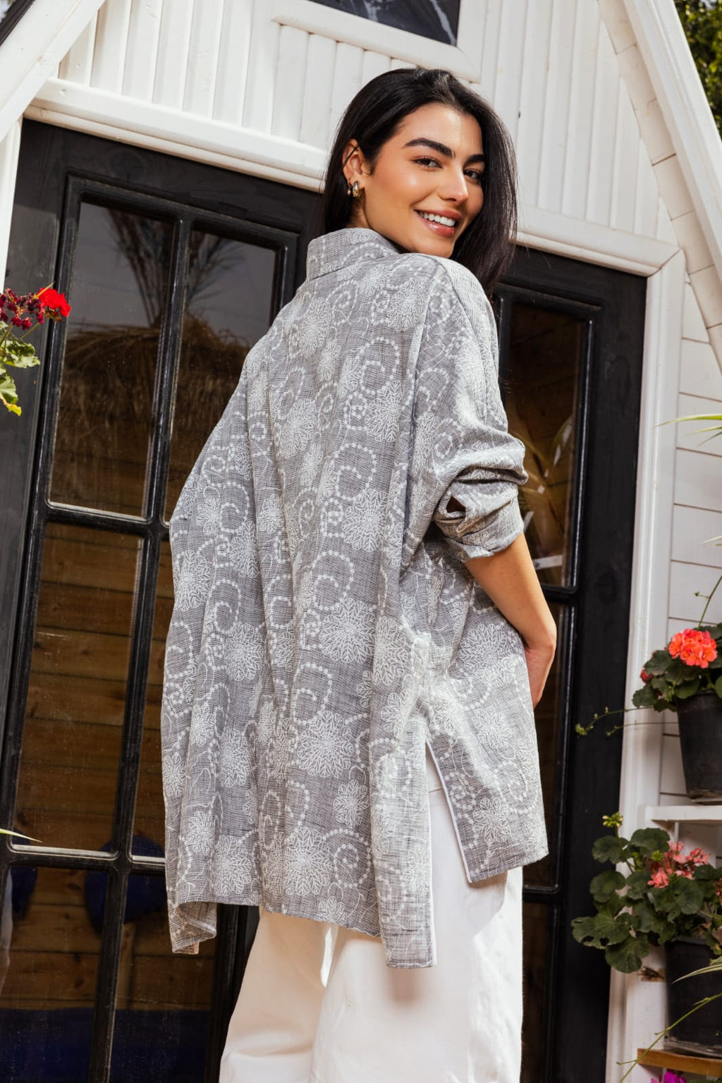 Oversized blouse Gray