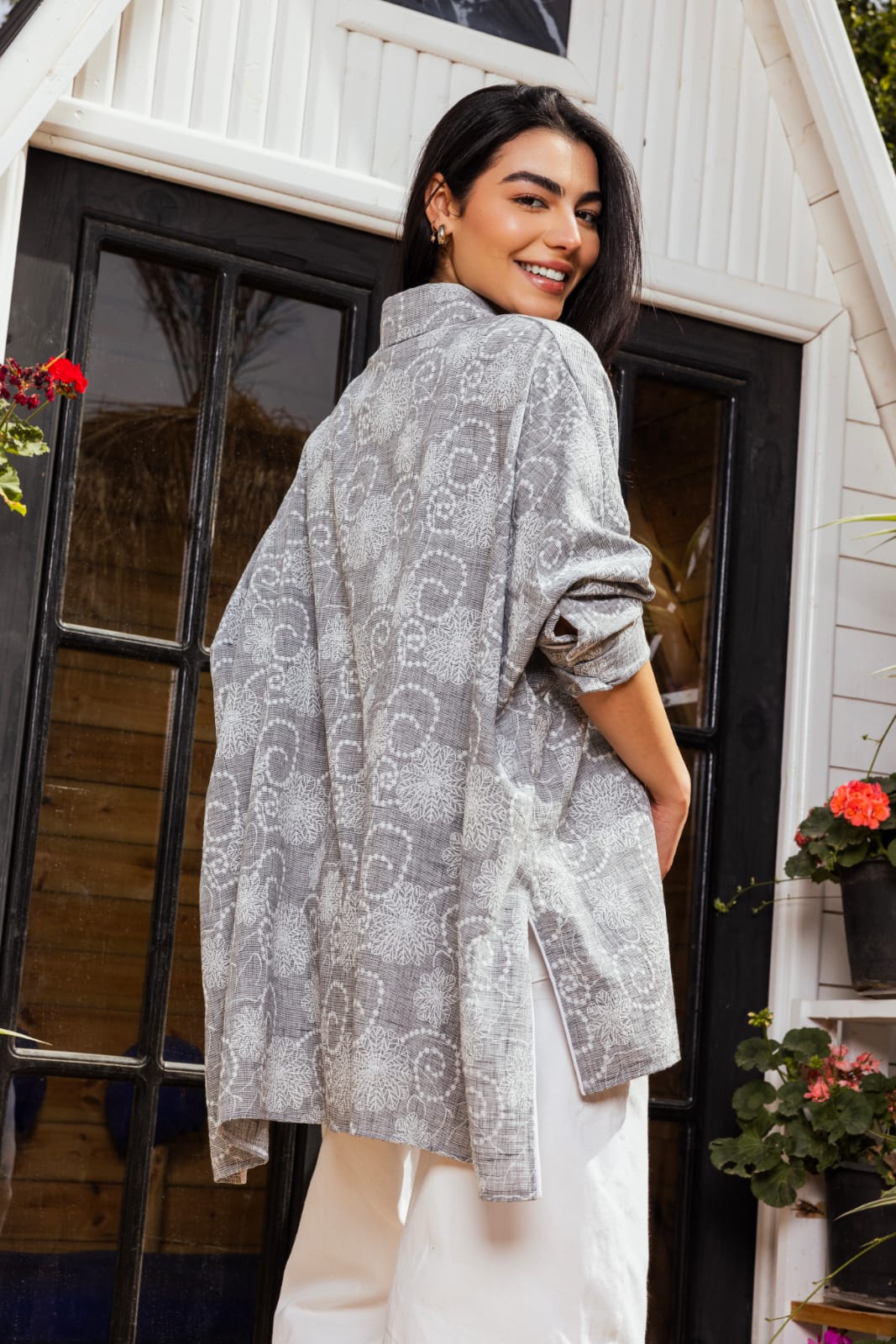 Oversized blouse Gray