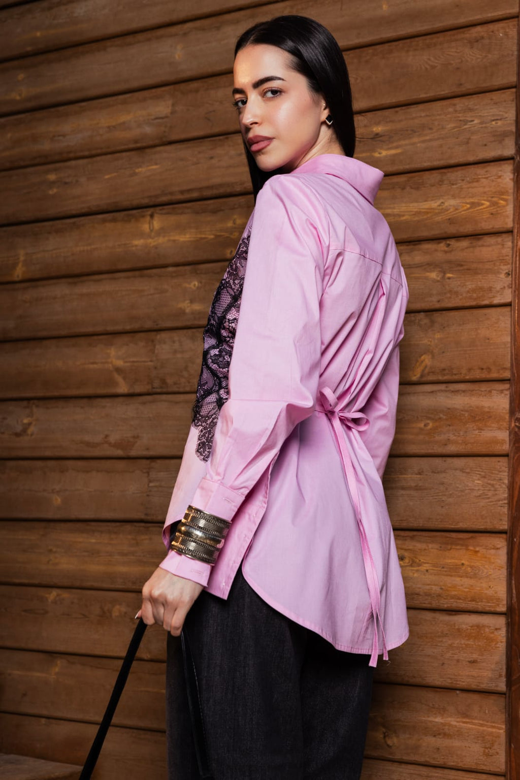 Lace shemise Pink