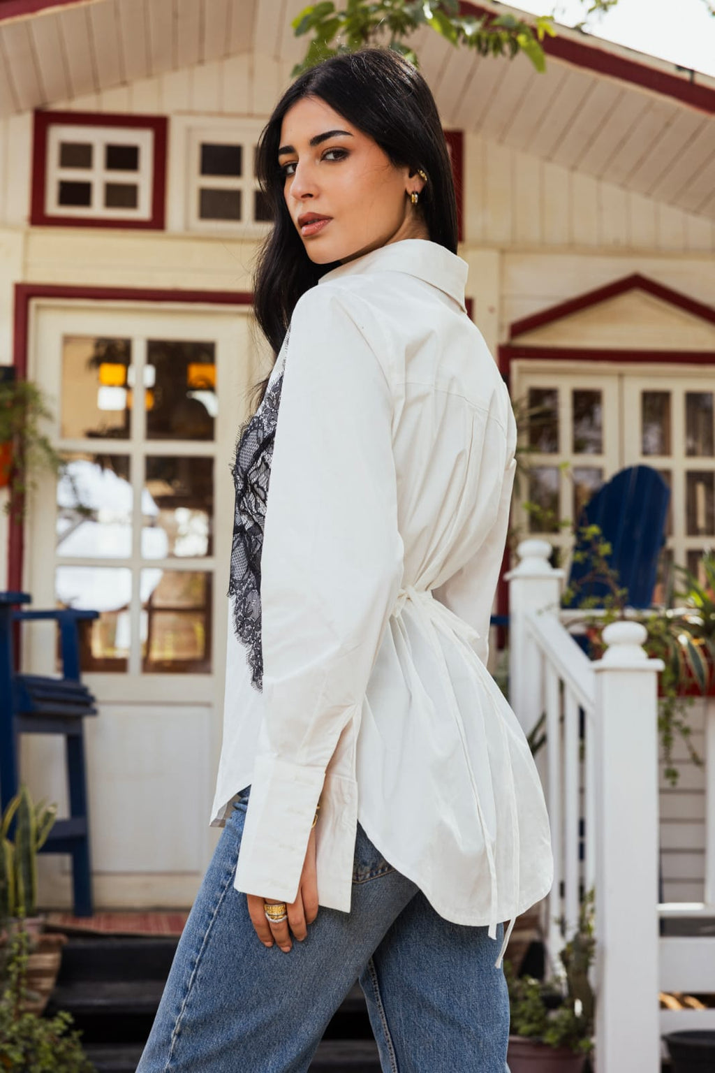 Lace shemise White