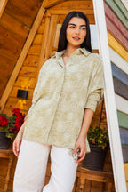 Oversized blouse Light Olive