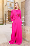 Chiffon jumpsuit Fushia