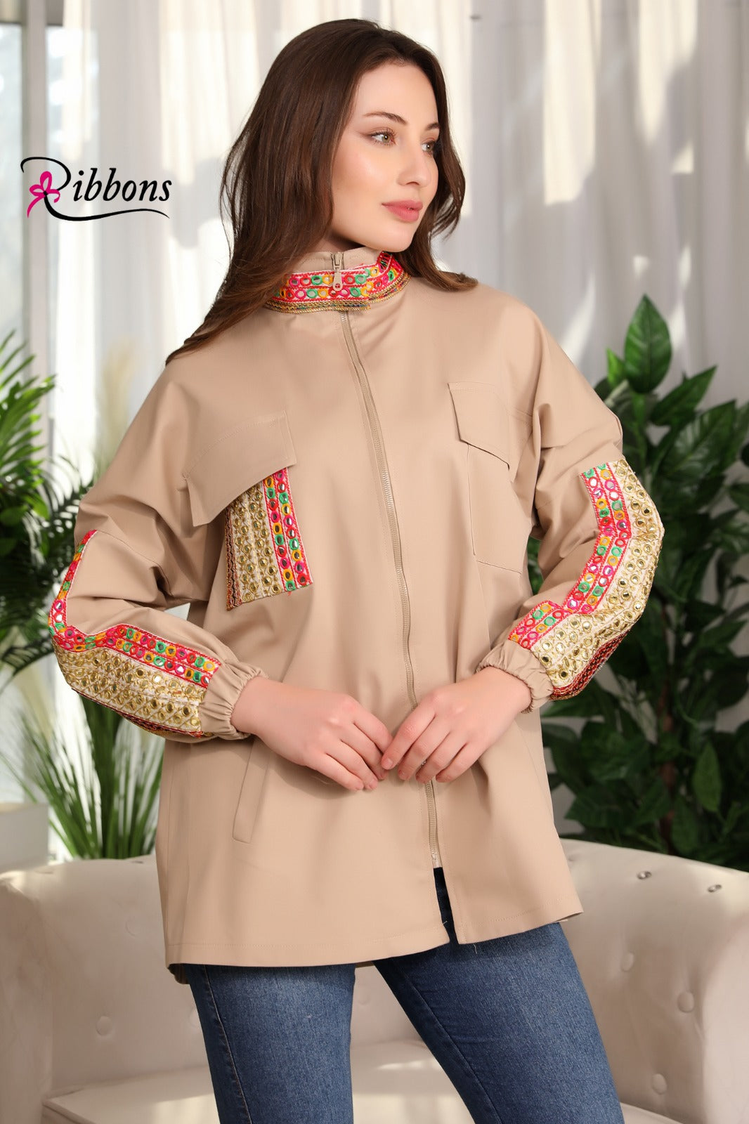 Gabardine jacket Beige