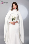 Crystal cape dress - White